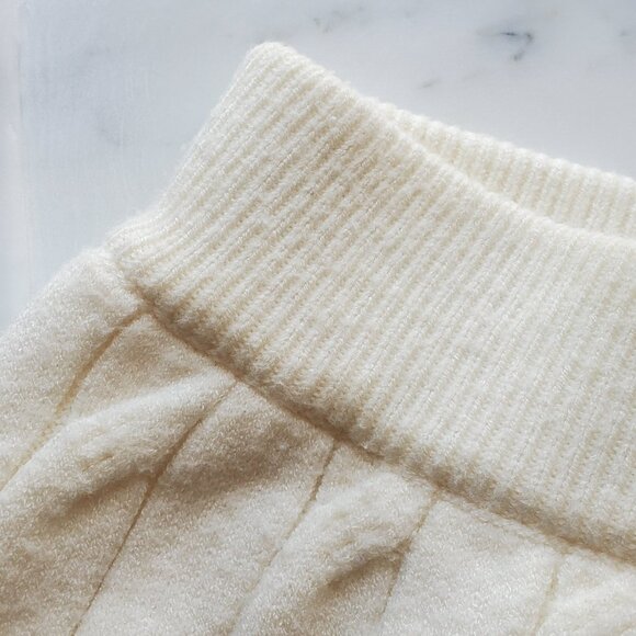 Studious Charm Ivory and Heather Grey Cable Knit Mini Skirt - Picture 4 of 8